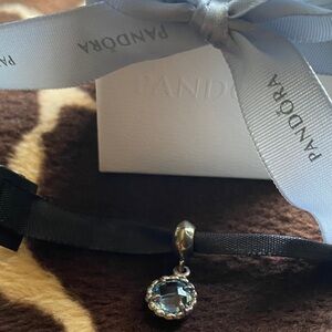 Retired Pandora Cool Breeze Topaz and 925 Silver Dangle Charm